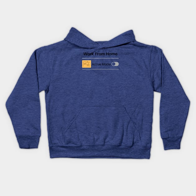 Work From Home Turned Off Kids Hoodie by Abide the Flow